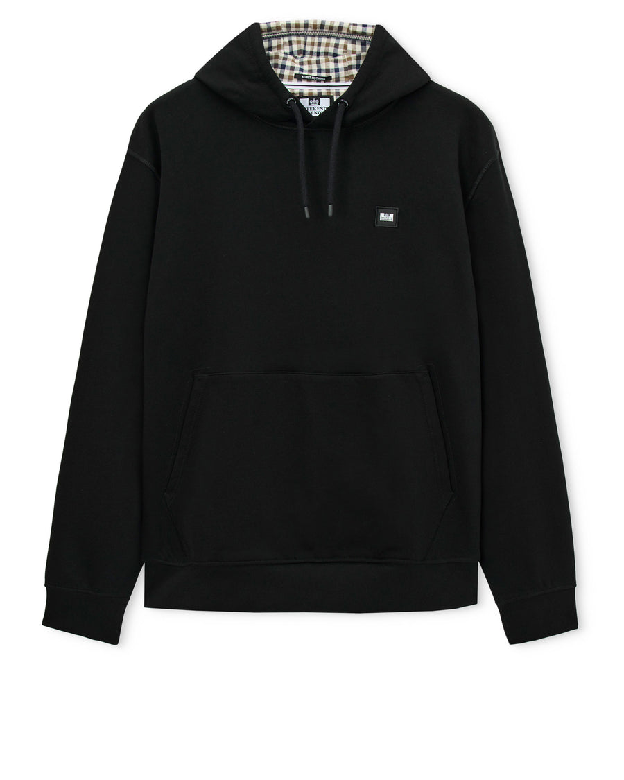 Oulton Check Hoodie - Black